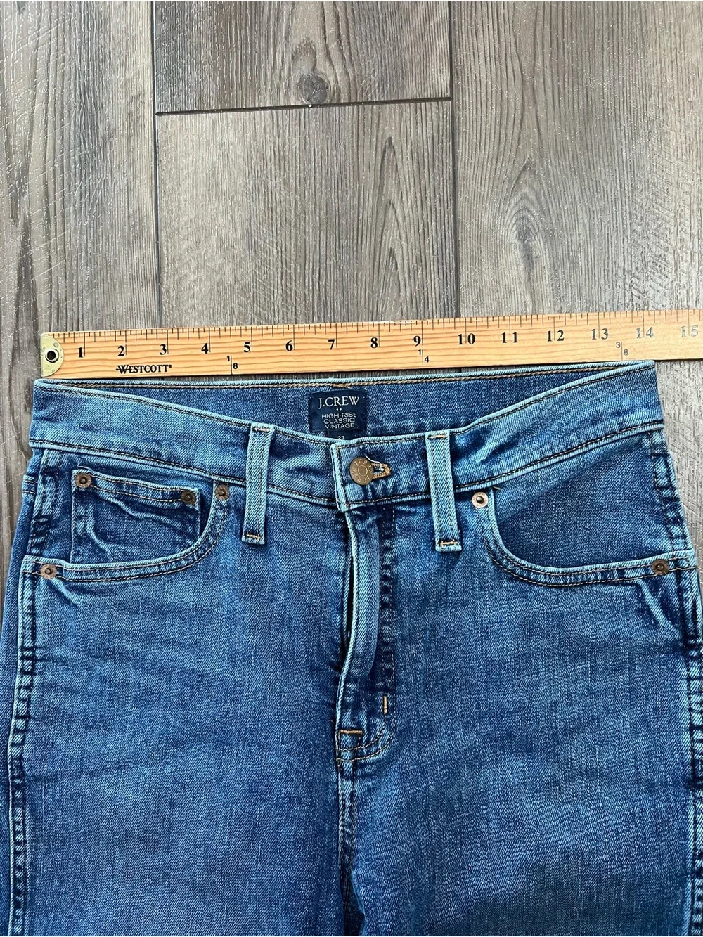J. Crew High Rise Classic Vintage Blue Jeans Sz27